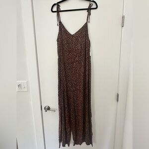 Old Navy Brown Leopard Jumpsuit